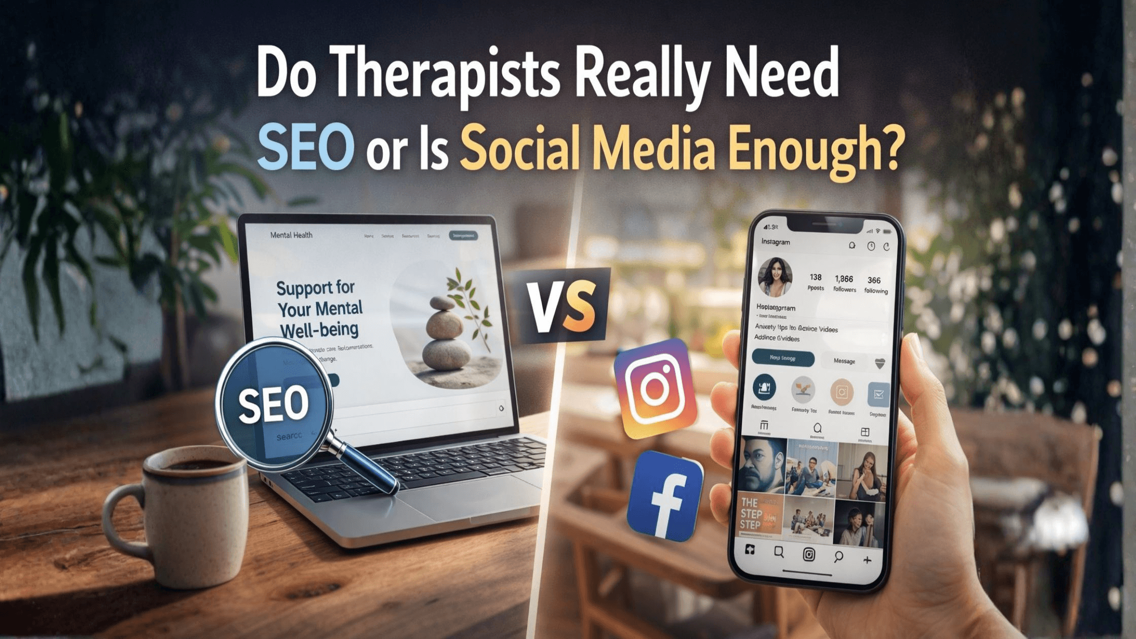 SEO vs Social Media for Therapists: What Actually Brings Clients?