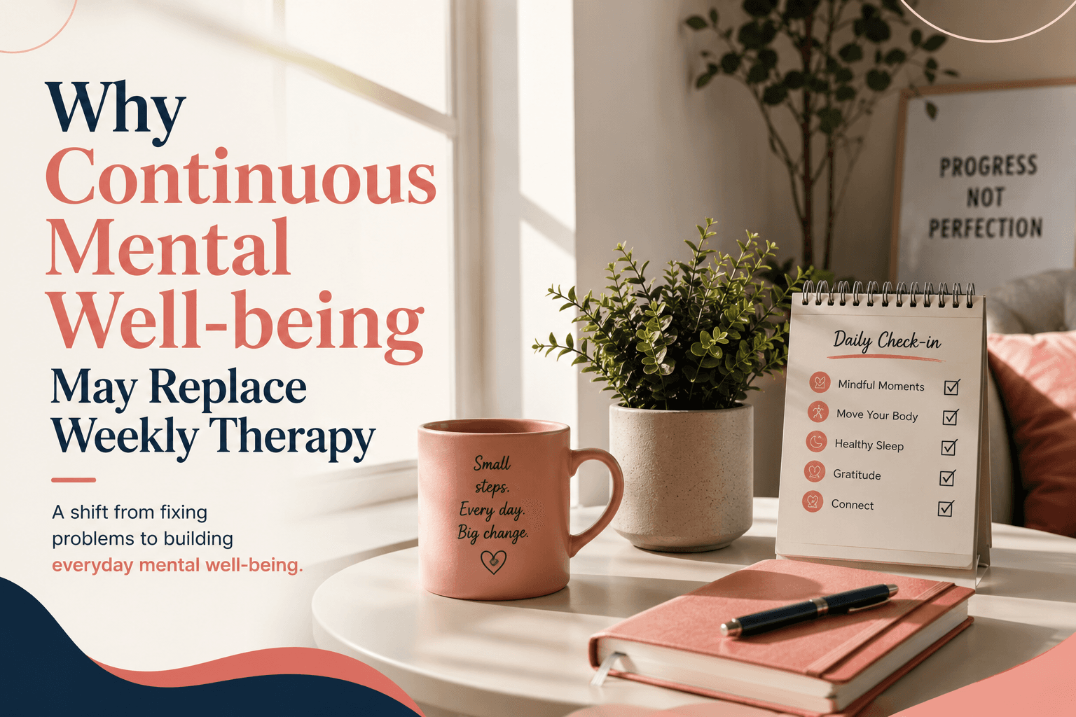 Why Continuous Mental Well-being May Matter More Than Weekly Therapy
